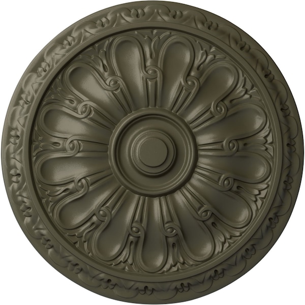 Ekena Millwork Kirke Ceiling Medallion (Fits Canopies up to 3 3/4"), Hand-Painted Witch Hazel, 15 3/4"OD x 5/8"P CM16KIWHF - main